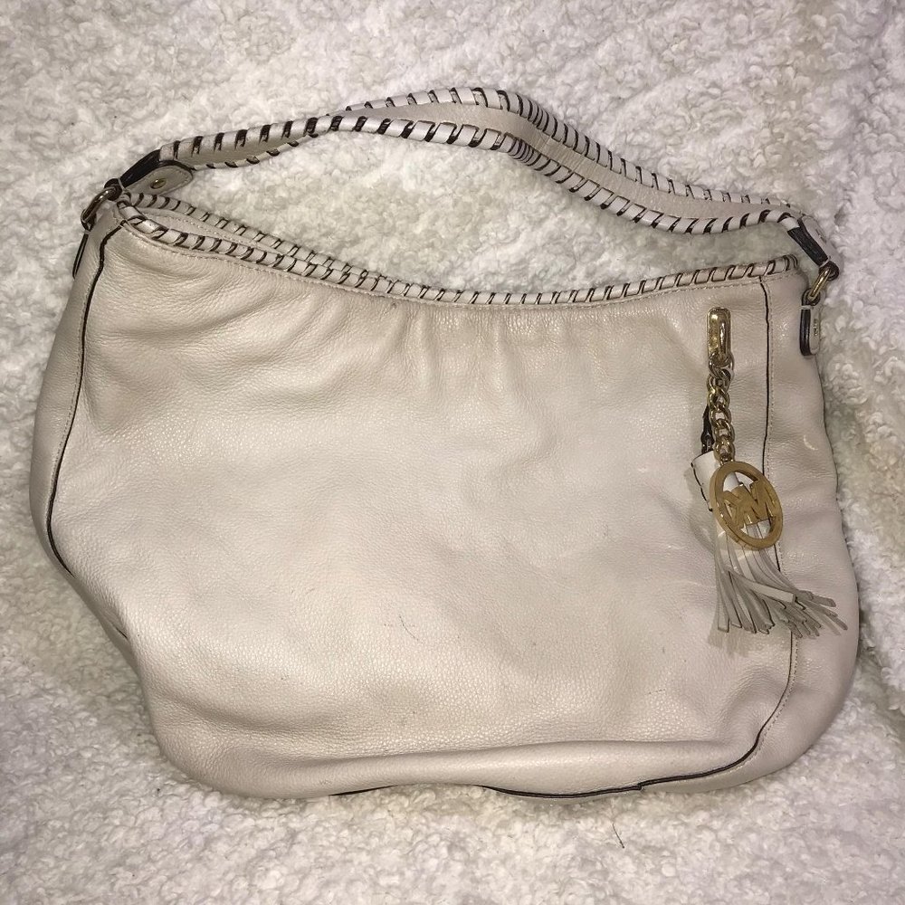 Michael Kors White Leather Purse‎